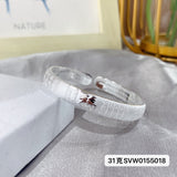 S999 Silver Mantra Open Bangle 福字款