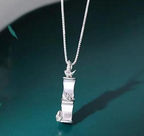Moonlit Bamboo Pendant Necklace Set