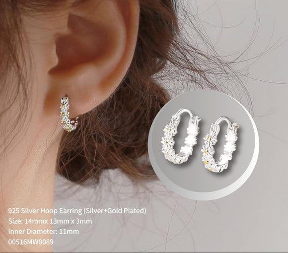 Autumn Bloom Hoops Earrings