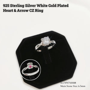 Diamonte Heart and Arrow Adjustable Ring