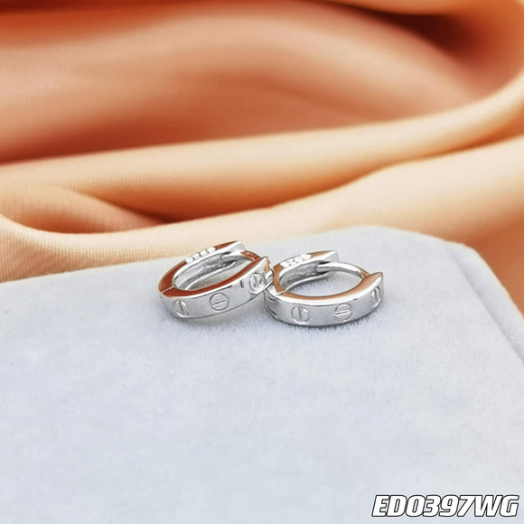 Infinity Sterling Silver Huggies Earrings