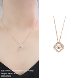 Rose Gold Dancing Stone Necklace Set
