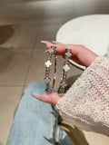 Lace and Bloom Bangle 镀白金白贝四叶草手镯