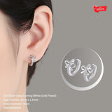 Ribbon Huggies Hoop Earrings