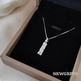 Moonlit Bamboo Pendant Necklace Set