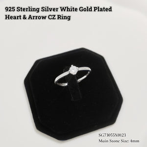Diamonte Heart and Arrow Adjustable Ring