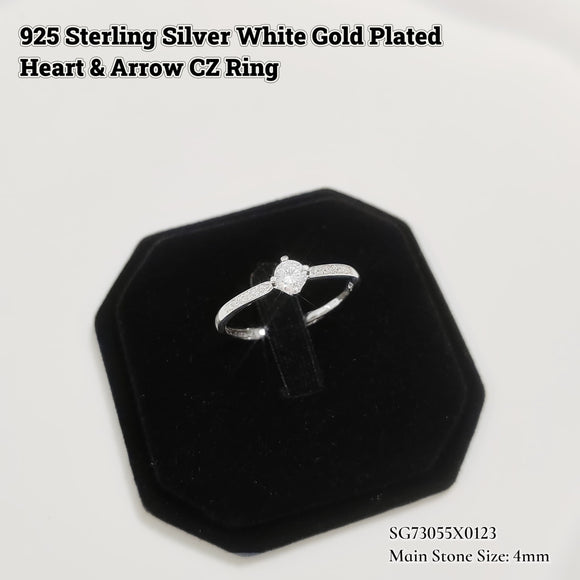 Diamonte Heart and Arrow Adjustable Ring