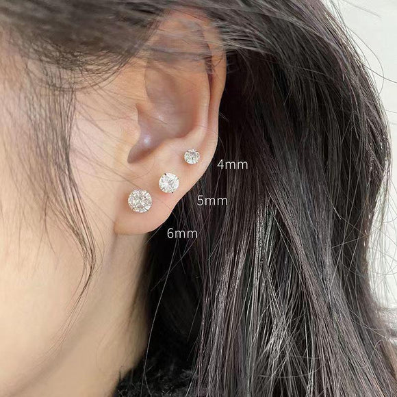 990 Silver Stud Earrings