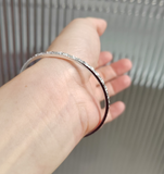 S999 Frosty Silver Open Bangle碎冰冰