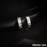 Celeste White Gold Hammered Hoops