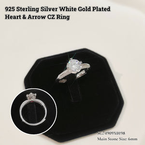 Diamonte Heart and Arrow Adjustable Ring