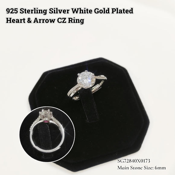 Diamonte Heart and Arrow Adjustable Ring