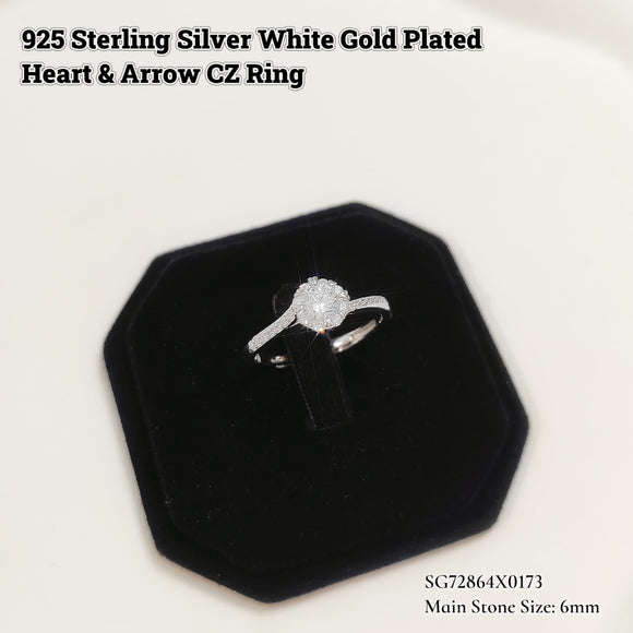 Diamonte Heart and Arrow Adjustable Ring