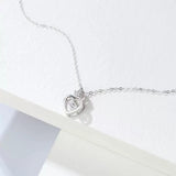 Crown Heart-Shaped Diamond Necklace Set