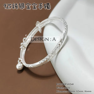 925 Silver Rounded Traditional Baby Bangle