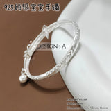 925 Silver Rounded Traditional Baby Bangle