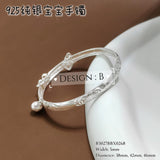 925 Silver Rounded Traditional Baby Bangle
