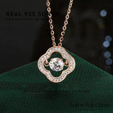 Rose Gold Dancing Stone Necklace Set