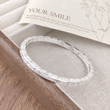 S999 Auspicious Silver Adjustable Bangle 平安招财足银手镯