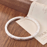 S999 Auspicious Silver Adjustable Bangle 平安招财足银手镯