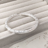 S999 Auspicious Silver Adjustable Bangle 平安招财足银手镯