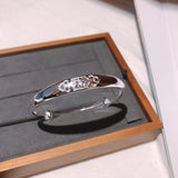 S999 Plain Adjustable Bangle 双卜光面福字手