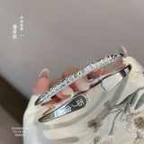 S999 Plain Adjustable Bangle 光面卷草纹平安喜乐手镯