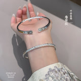 S999 Plain Adjustable Bangle 光面卷草纹平安喜乐手镯