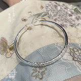 S999 Plain Adjustable Bangle 光面卷草纹平安喜乐手镯