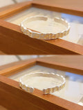 S999 Wealthy Cat Open Bangle 描金凹凸吉言猫开口手镯