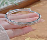 Minimalist Ice-Cut Adjustable Bangle