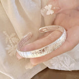 S999 Silver Mantra Open Bangle 福字款