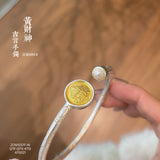S999 Wealth Silver Open Bangle
