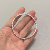 999 Fine Silver Ice-Cut Triple-Face Bangle