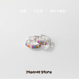 Colourful CZ Stone Hoop Earrings