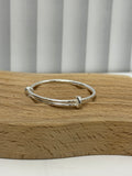 999 Silver Plain Smooth Rounded Baby Bangle