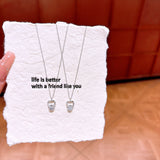 Sparkling Heart Outline Necklace