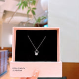 Sparkling Heart Outline Necklace