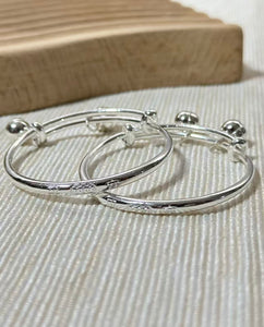 999 Silver Rounded Baby Bangle 平安手镯