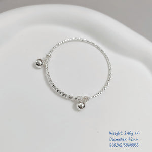 925 Silver Rounded Plain Baby Bangle