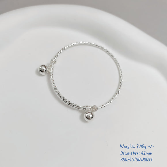 925 Silver Rounded Plain Baby Bangle