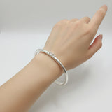 Matte Vintage 925 Silver Adult's Bangle
