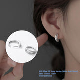 Shining Stone Hoops Huggie Earrings