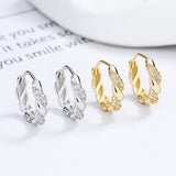 Twisted Shine Huggies Hoop Earrings