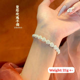 S999 Pure Silver Rose Bloom Open Bangle