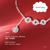 S999 Coin Blessing Charm Bracelet