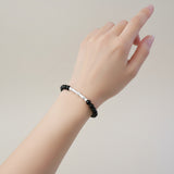 Oil Green Jadeite S999 Stretch Bracelet