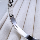 S999 Curb Chain Plate Open Bangle光面编织手镯