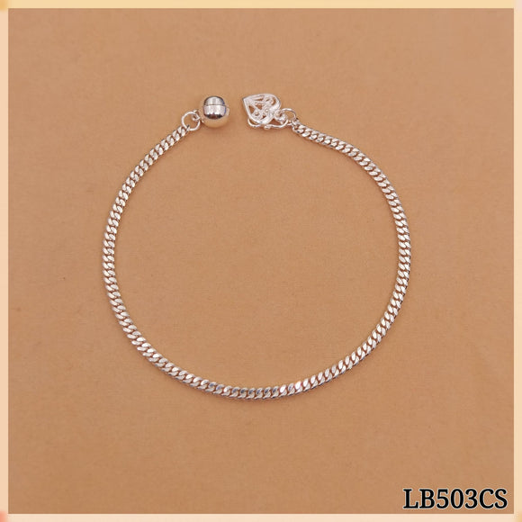 Cascading Leafy Elegance Silver Bracelet - Diavo Jewels