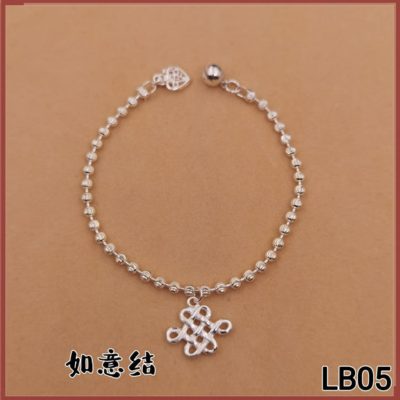 925 Silver Lucky Knot Bracelet LB05 如意结